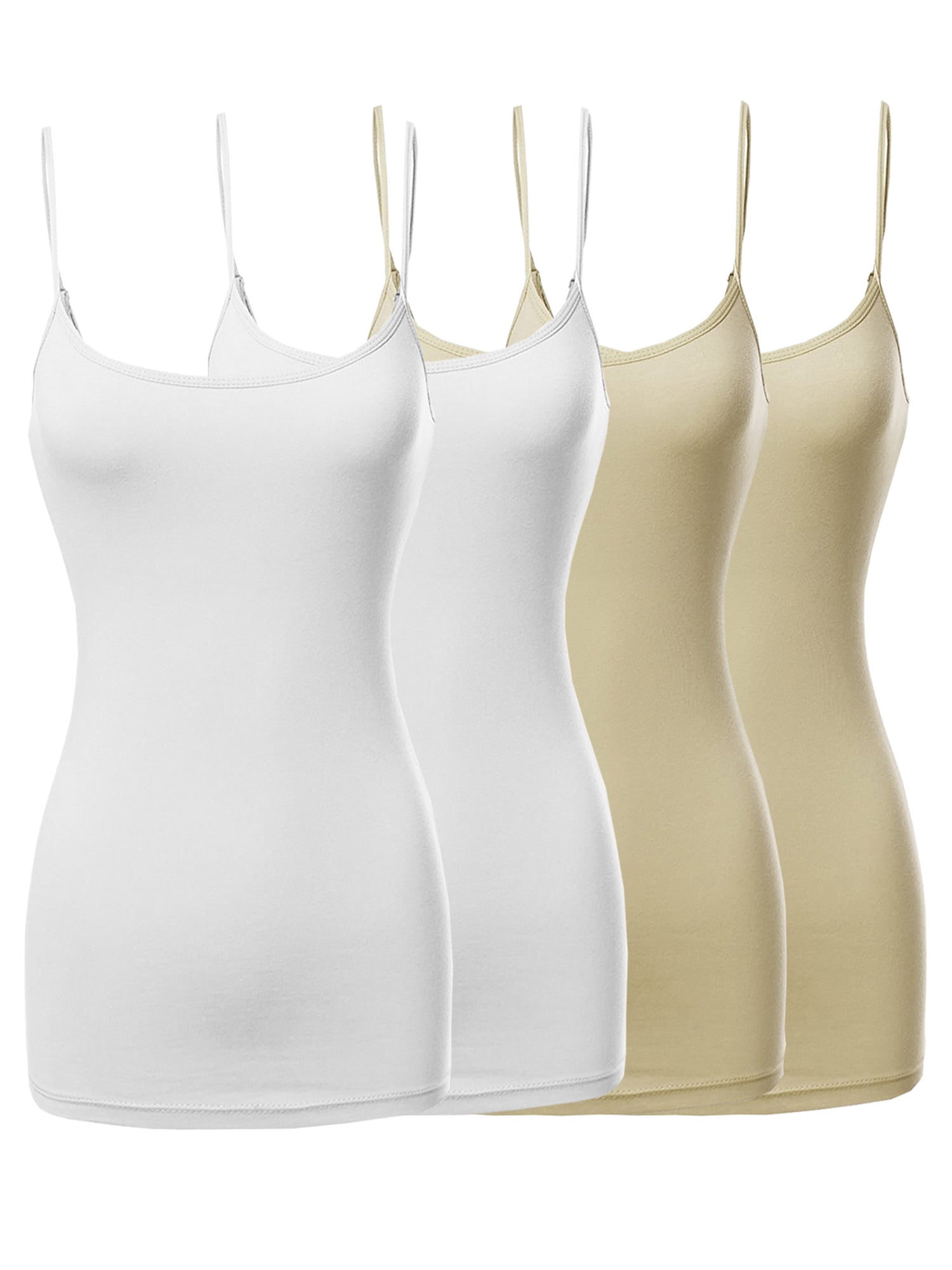 Buy pietra Women Cotton Camisole with Adjustable Strap Basic Seamless  Camisole with 4 Way Stretch Combo of 3 (Size - Small) at