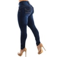 thumbnail image 1 of Womens Juniors Butt Lifting Skinny Jeans - High Waisted Dark Wash Skinny Jeans - Dark Wash Jeans 11074M, 1 of 6