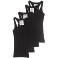 thumbnail image 1 of Womens & Juniors Racerback Ribbed Knit Athletic Camisole Long Tank Top - 4 or 6 Pack, 1 of 1
