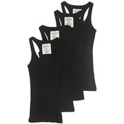 THELOVELY Womens & Juniors Racerback Ribbed Knit Athletic Camisole Long Tank Top - 4 or 6 Pack