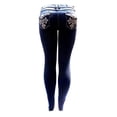 thumbnail image 1 of Womens Juniors slime Stretch Denim Rhinestone Studded Dark Blue JEANS U-Cute, 1 of 3