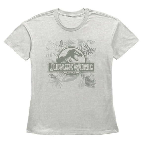 Womens Jurassic World Tropical Movie Logo T Shirt