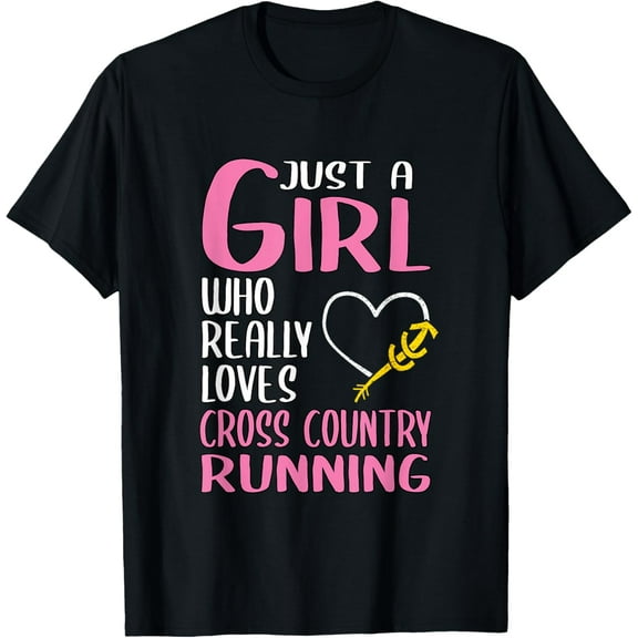 Womens Just A Girl Who Really Loves Cross Country Running T-Shirt