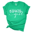 thumbnail image 1 of Womens Just A Small Town Girl Tshirt Heart Short Sleeve T-shirt Graphic Tee-Heather Kelly-xl, 1 of 1