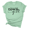thumbnail image 1 of Womens Just A Small Town Girl Tshirt Heart Short Sleeve T-shirt Graphic Tee-Mint-xxxl, 1 of 1