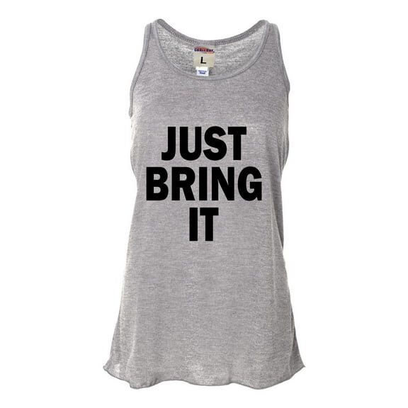 Womens Just Bring It Flowy Racerback Tank Top T-Shirt