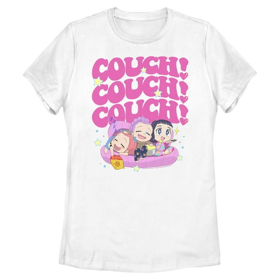 Womens KPop Demon Hunters Cute Friendship Couch Time T Shirt