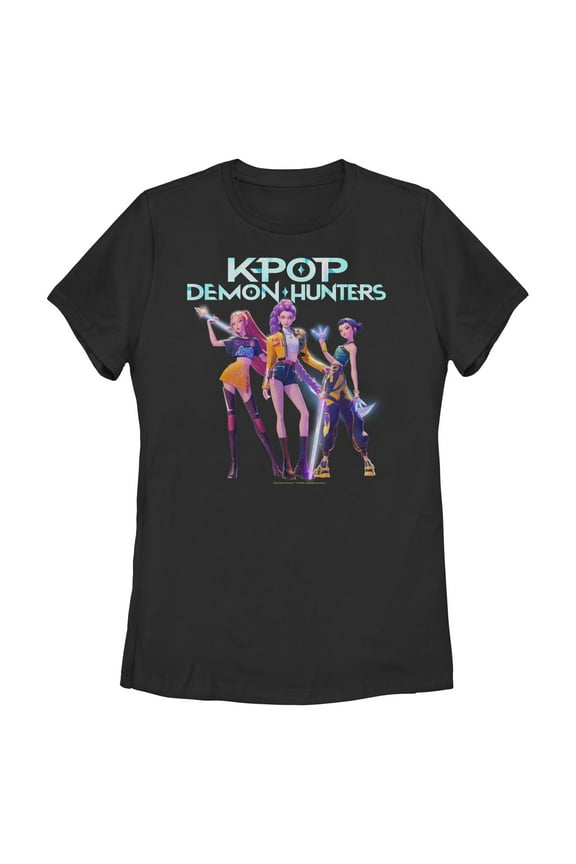 Womens KPop Demon Hunters Girls Group Shot T Shirt
