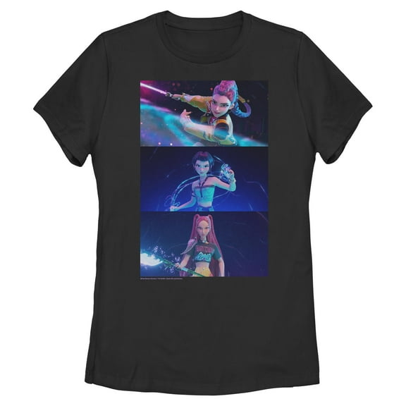 Womens KPop Demon Hunters Group Shot Trio T Shirt