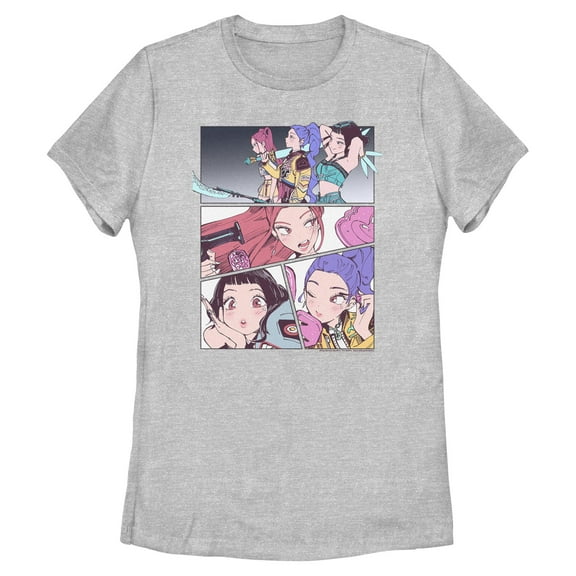 Womens KPop Demon Hunters Huntrix Manhwa Panels T Shirt