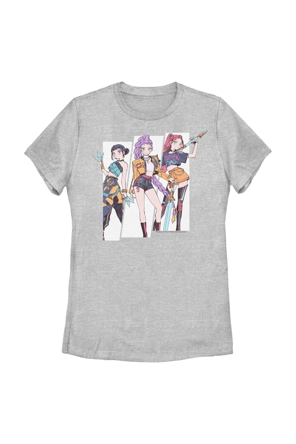 Womens KPop Demon Hunters Huntrix Manhwa Style T Shirt