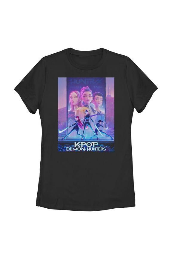 Womens KPop Demon Hunters Trio Poster T Shirt