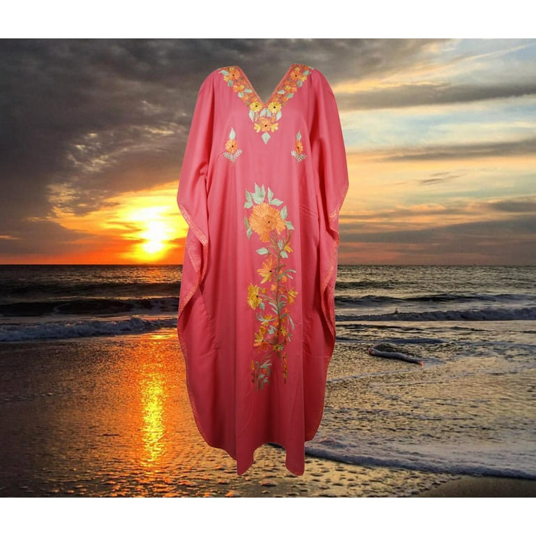 Womens Kaftan Maxidress Travel Maxi Dresses Loose Flowy Dressy