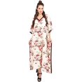 thumbnail image 1 of Womens Kaftan Tunic Kimono Dress Ladies Summer Evening Maxi Party One Size Fits, 1 of 3