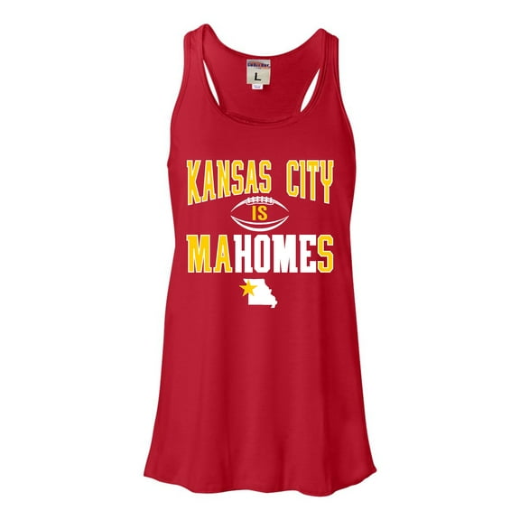 Womens Kansas City Is Mahomes Flowy Racerback Tank Top T-Shirt