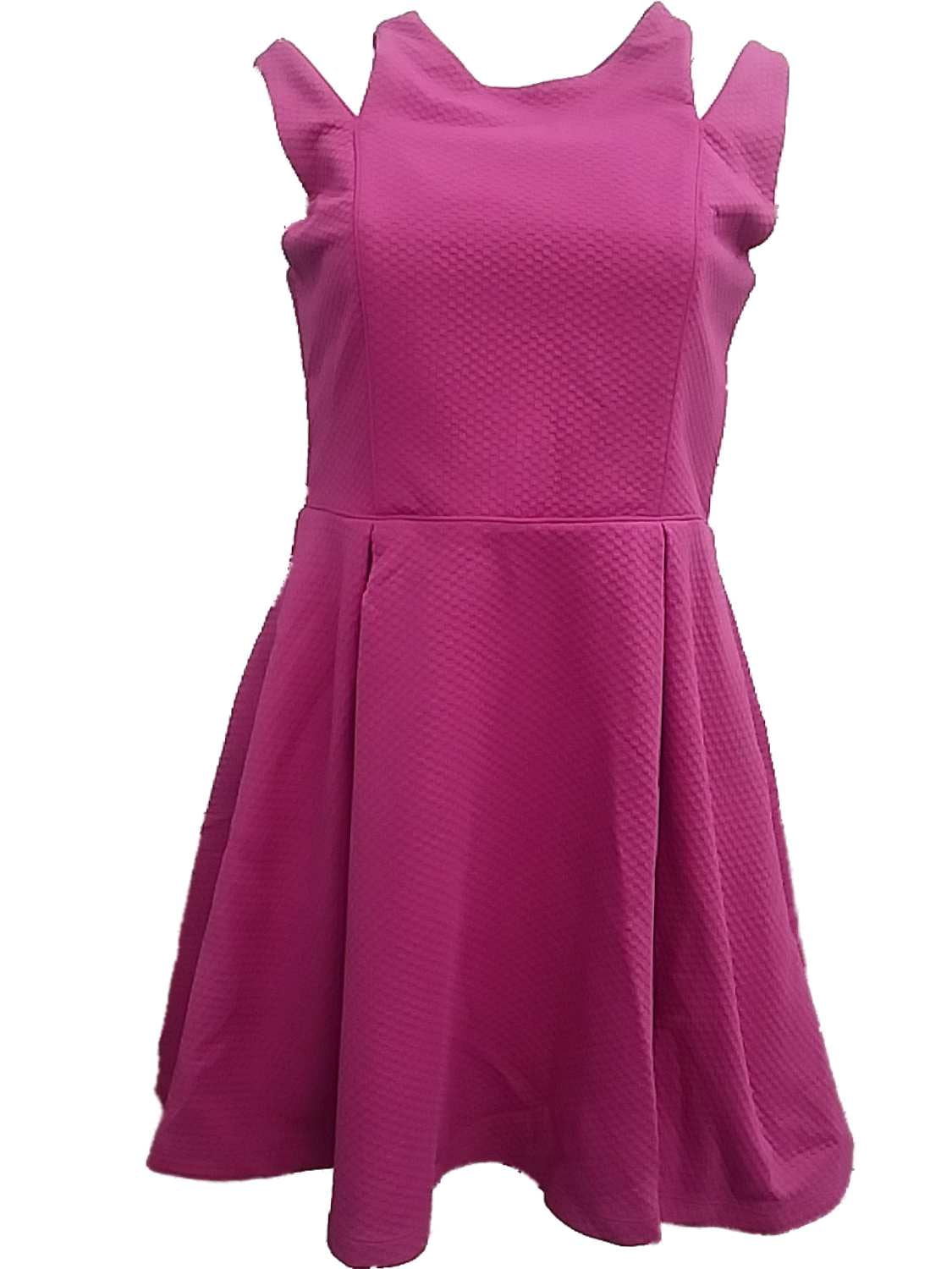 magenta fit and flare dress Tie Strap Fit & Flare Dress Magenta Purple – Seasons Fashion main image 1