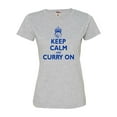 thumbnail image 1 of Womens Keep Calm And Curry On Deluxe Soft T-Shirt, 1 of 1