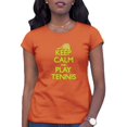 thumbnail image 1 of Womens Keep Calm And Play Tennis T-Shirt, 1 of 1