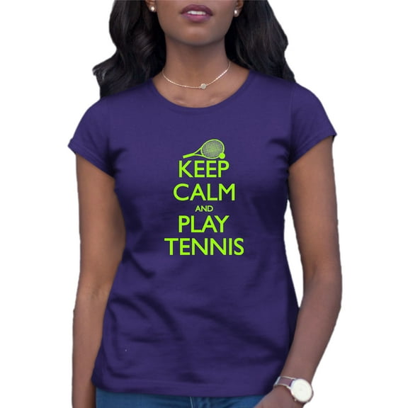 Womens Keep Calm And Play Tennis T-Shirt