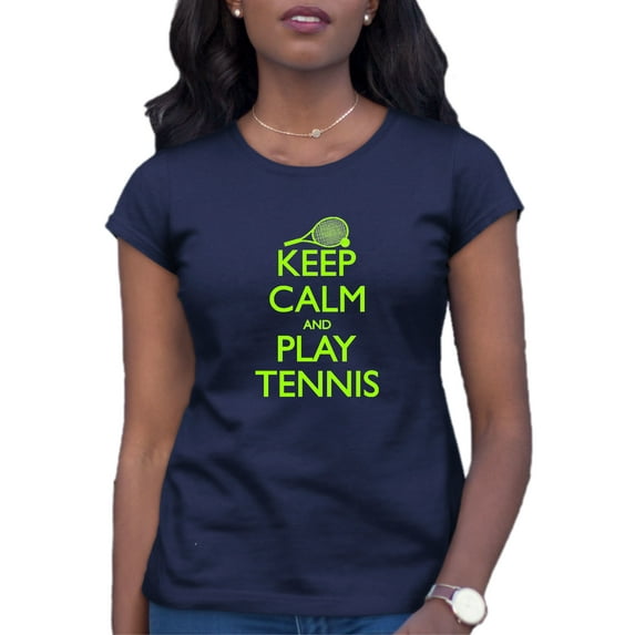 Womens Keep Calm And Play Tennis T-Shirt