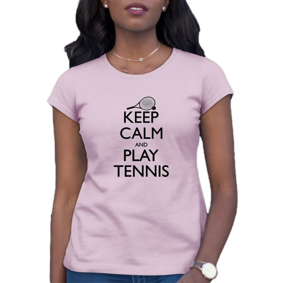 Womens Keep Calm And Play Tennis T-Shirt