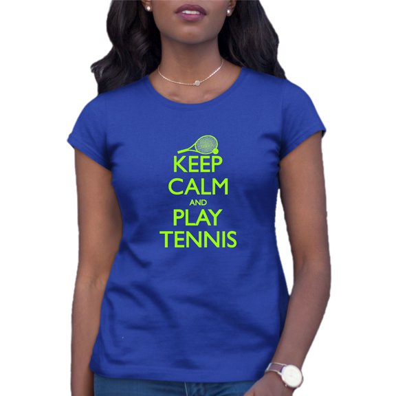 Womens Keep Calm And Play Tennis T-Shirt