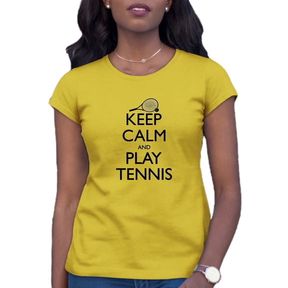 Womens Keep Calm And Play Tennis T-Shirt