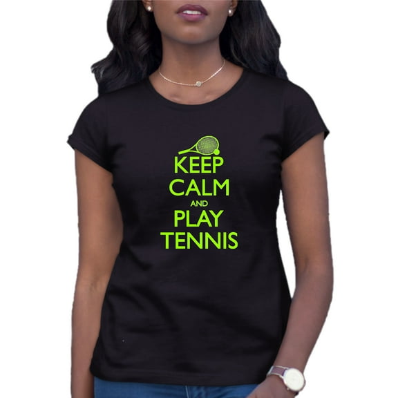 Womens Keep Calm And Play Tennis T-Shirt