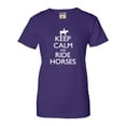 thumbnail image 1 of Womens Keep Calm And Ride Horses Equestrian Horse Lovers T-Shirt, 1 of 1