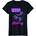 thumbnail image 1 of Womens Keep Rolling Hobbies Roller Skate T-Shirt, 1 of 4