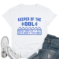 thumbnail image 1 of Womens Keeper Of The Ool , White Lifeguard Pool Attendant Pool Guy T-Shirt White 3X-Large, 1 of 5