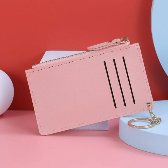 Womens Keychain Wallet Slim Front Pocket Minimalist Rfid Blocking Credit Card Coin Change Holder Purse Wallet