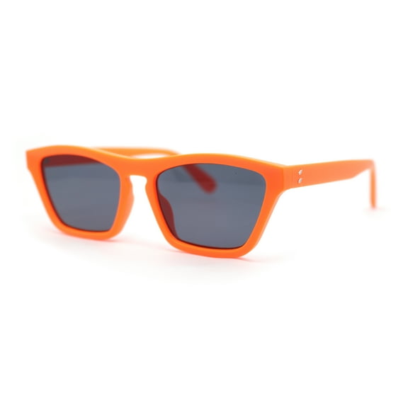 Womens Keyhole Bridge Cat Eye Horn Rim Hipster Sunglasses Orange - Black