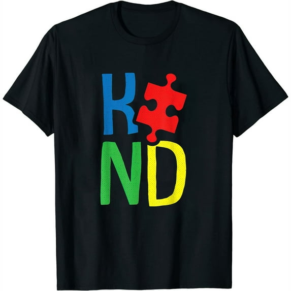Womens Kind Autism Awareness Puzzle Baby Girls Girls Toddlers Kids T-Shirt Black Medium