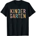 thumbnail image 1 of Womens Kindergarten Teacher Leopard Letters Back To School Kinder T-Shirt White 4X-Large, 1 of 5