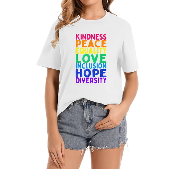 Womens Kindness Peace Equality Inclusion Diversity Human Rights T-Shirt