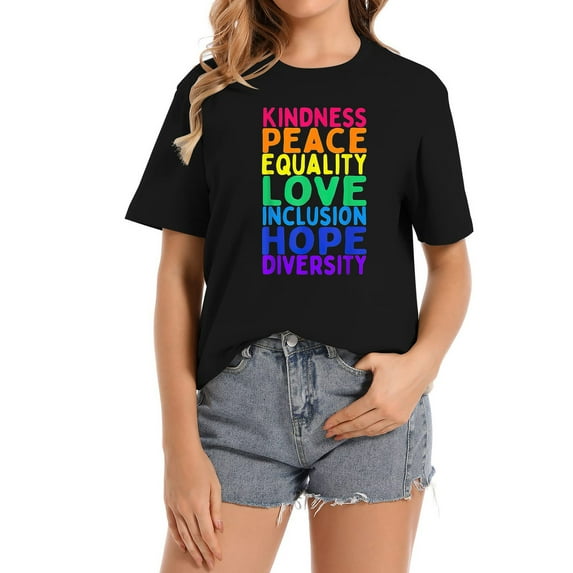 Womens Kindness Peace Equality Inclusion Diversity Human Rights T-Shirt