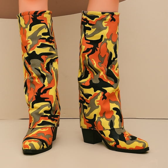 Womens Knee High Boots,Knee High Boots for Women - Modern Tall Dress Boots with Clean Structured Upper,Pointed Toe Knee Boots,Chunky Block Heel and Slouchy Shaft Fashion Boots, Footwear for Winter