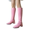 thumbnail image 1 of Womens Knee High Boots with Back Zipper 2025 Winter Fall Patent Leather Knee Length Long Tall Party Dress Boots, 1 of 6