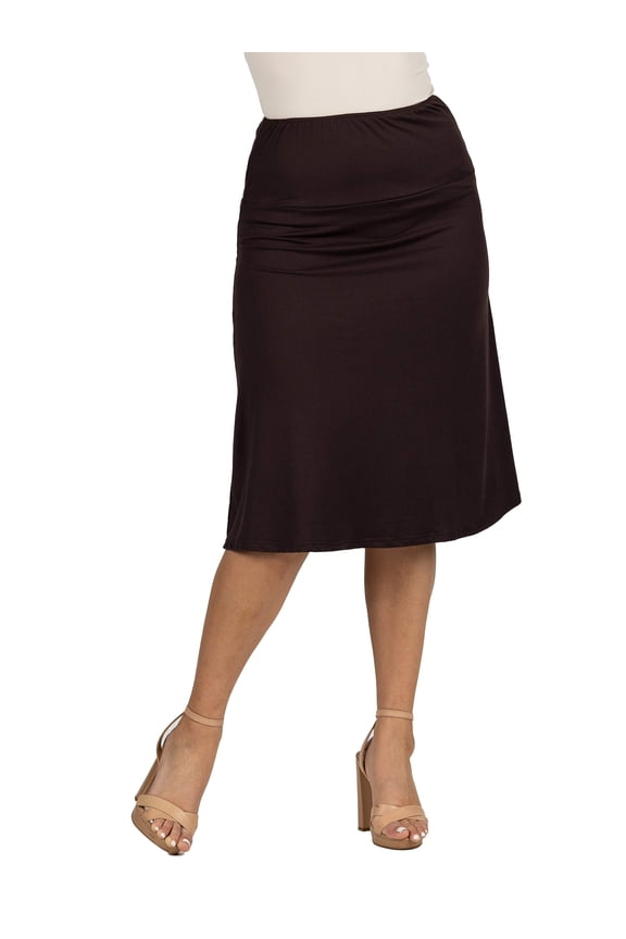 Womens Knee Length A-Line Skirt