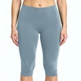 thumbnail image 1 of Womens Knee Length Leggings Combine Capri Yoga Pants Styling With Stretch Fit For Workout Exercise Training And Casual Wear, 1 of 4