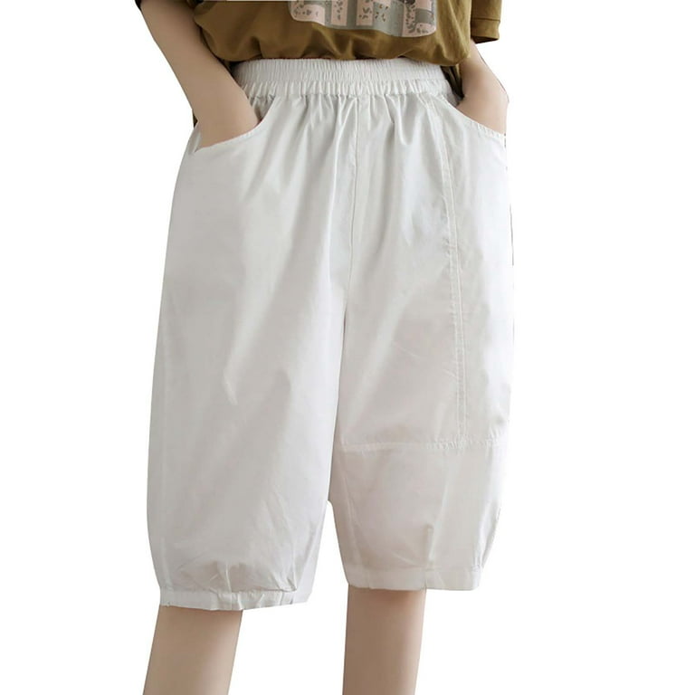Ladies knee length shorts discount