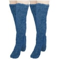 thumbnail image 1 of Womens Knee Thigh High Socks Fleece Warm Boot Socks High Boot Novelty Long Knit Stacked Sock, 1 of 6