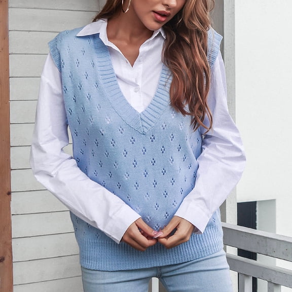 Womens Knit Long Sleeves Crop Sweater Loose Knitted Pullover Winter Sweater Vest Duster Women Wool Knit Cardigan Long Sweater Duster Cardigan for Women Open Front Long Sleeve Casual Fall Lightweight
