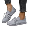 thumbnail image 1 of Womens Knit Low Top Fashion Sneakers Autumn Stretchy Lace up Slip on Walking Flats Casual Shoes, 1 of 7