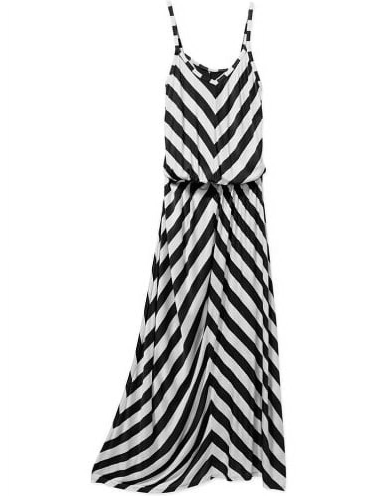 Womens Knit Striped Lounge Maxi Dress - Walmart.com