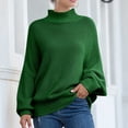 thumbnail image 1 of Womens Knit Sweater Batwing Sleeve Roll Neck Europe & America Style | Cozy Winter Wear Puff Sleeve Sweaters for Women Twenty One Trench Sweater Sweatshirts for Women Quarter Zip Womens Sweaters Hoodie, 1 of 5