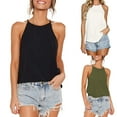 thumbnail image 1 of Womens Knit V Neck Tank Tops Summer Casual Sleeveless Shirts Loose Blouses, 1 of 5