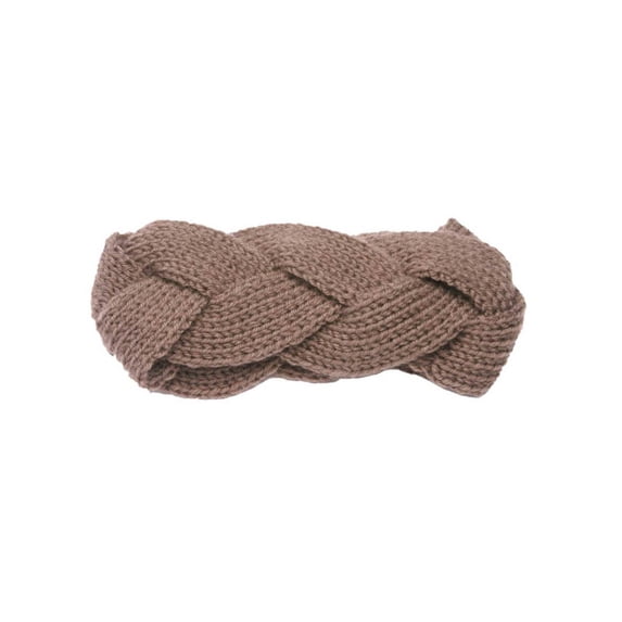 Womens Knitted Twisted Fashion Headband - Khaki