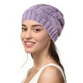 thumbnail image 1 of Womens Knitted Wool Beret Slouchy Beanie Crochet Winter Hat Soft Warm Ski Cap Casual Outdoor, 1 of 4